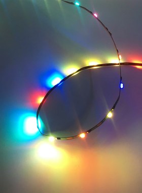 超细超窄LEDh灯带0805自闪七彩变色跑马模型玩具氛围彩灯可裁剪条