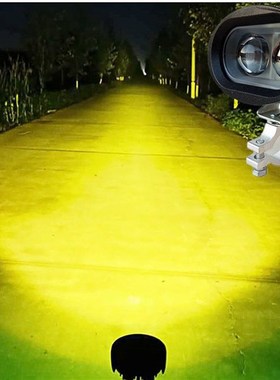 电动车灯超亮强光摩托车LEDz大灯外置 改装12V80V超白光