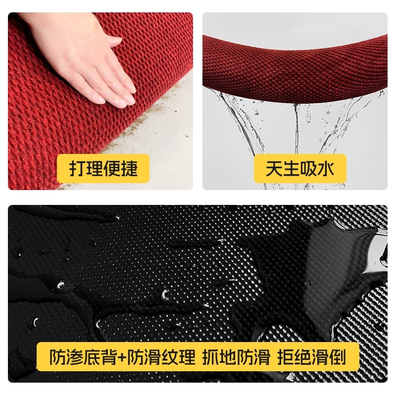 黑色入户门耐脏地垫玄关进门除尘脚垫家I用进户门地毯门口防滑门