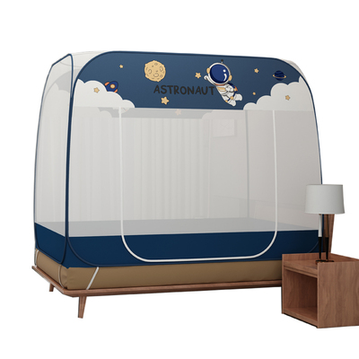 蒙古包蚊帐1.5米床免安装学生上下铺B1.2米1.8m单双门有底无底蚊