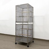 鹦鹉笼子不锈钢鸟笼玄凤虎皮专用B繁殖大型横丝防羽粉防溅观赏家