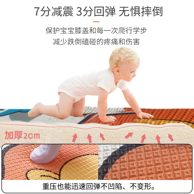 宝宝爬行垫e加厚家用婴儿爬爬垫客厅地垫无味儿童定制泡沬垫子