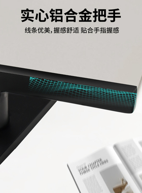 黑色连身a房门锁套装简约静音门把手工程小黑锁磁吸锁旧门换锁通