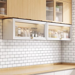 厨房调料置物架壁挂式 p吊柜下方调味品备菜盘收纳墙壁免打孔上翻