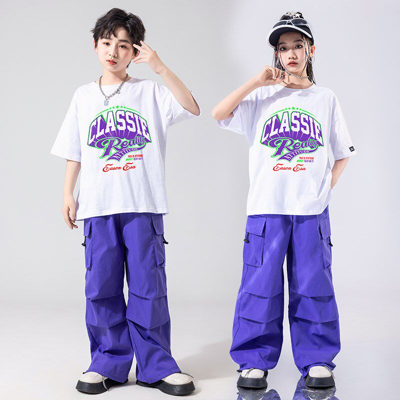 儿童街舞演出服少儿架子鼓表演服女童爵J士舞服装小学生啦啦队班