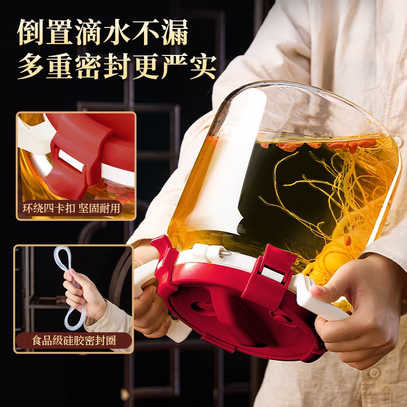 泡酒玻璃瓶耐高j温家用密封容器20斤人参药酒罐酒坛子酒瓶