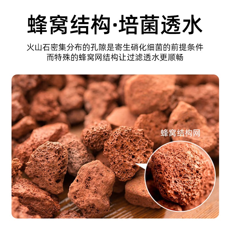 天然火山石过滤大块底砂养鱼滤材鱼缸乌M龟养花小颗粒造景装饰