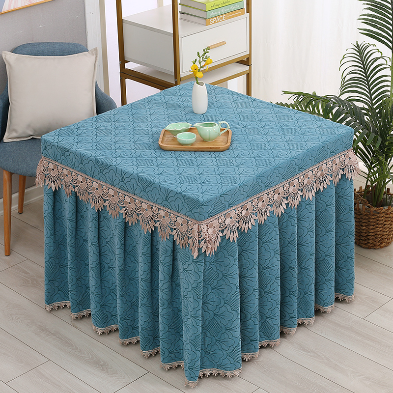 夏季薄款电炉罩套正方形麻将机罩桌布烤火被电暖炉套防尘桌罩新款