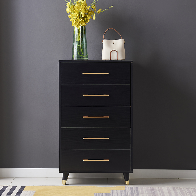 斗柜五斗柜收纳柜实木腿柜子储物柜卧室简约现代五斗橱客厅抽屉柜