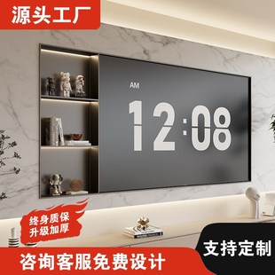 不锈钢电视壁龛嵌入式 85寸成品O背景墙卫生间置物柜子 客厅75 100