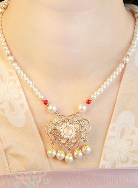 汉服配饰项链古风项圈旗袍民族风宋风日常如意锁复古软璎珞独立站