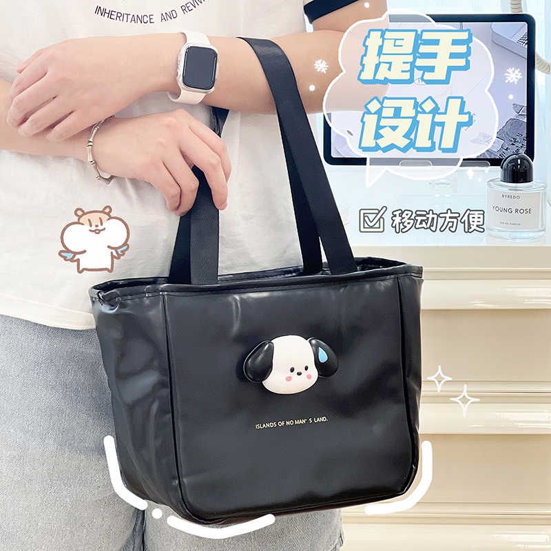 可爱便当包大容量高级感简约上班族学生通勤手提包铝箔保温饭盒袋图片