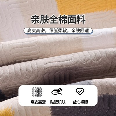 A类纯棉床盖单件2025新款全棉夹棉儿童榻榻米夹棉厚床单四季通用