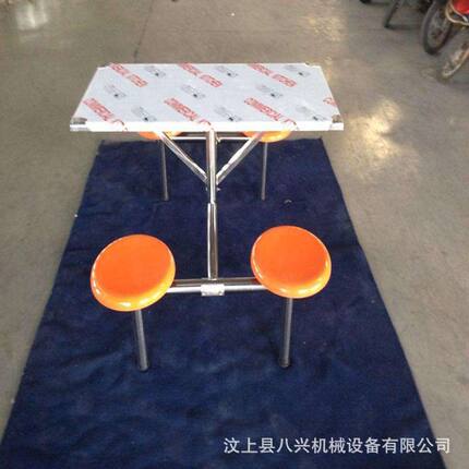 餐桌椅四人学生连体餐桌员工食堂快餐桌椅组合 食堂不锈钢餐桌