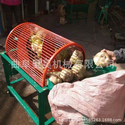 便捷耐用土豆清洗机 家用地瓜洗薯机 生产螺旋式清洗上料机
