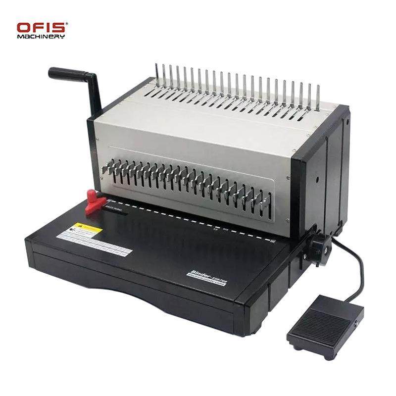 ES8708全抽刀电动打孔胶圈装订机 相册笔记本挂历 夹条打孔装订