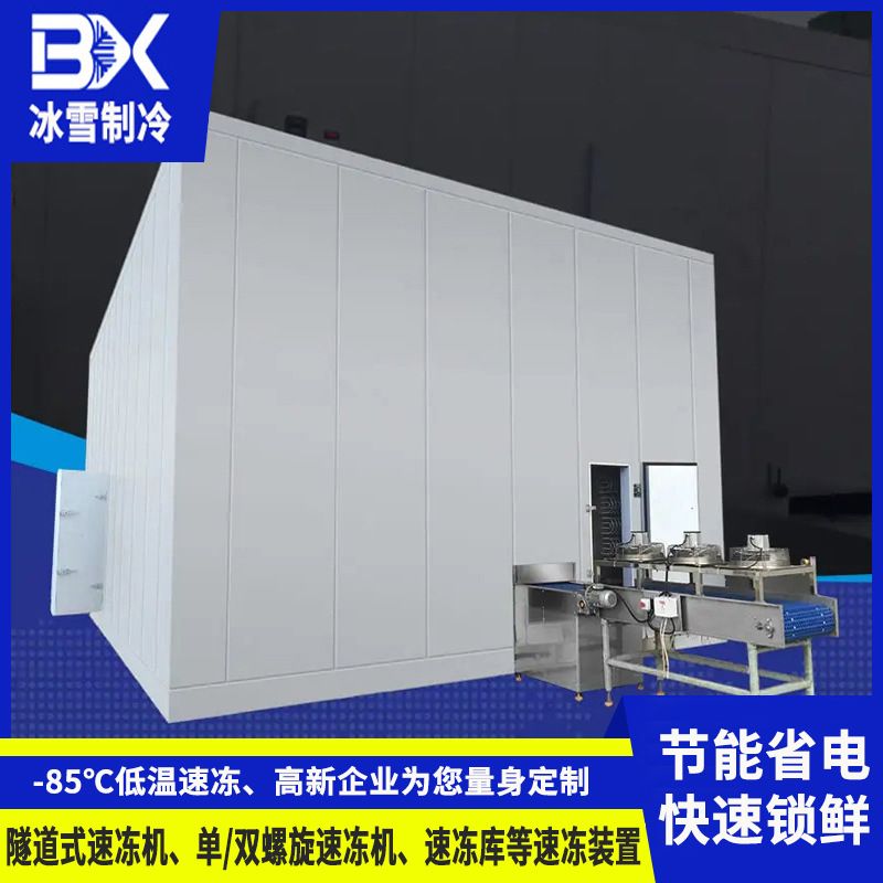 隧道式氟利昂速冻机 自动化低温冷藏速冻设备 食品流水线速冻机
