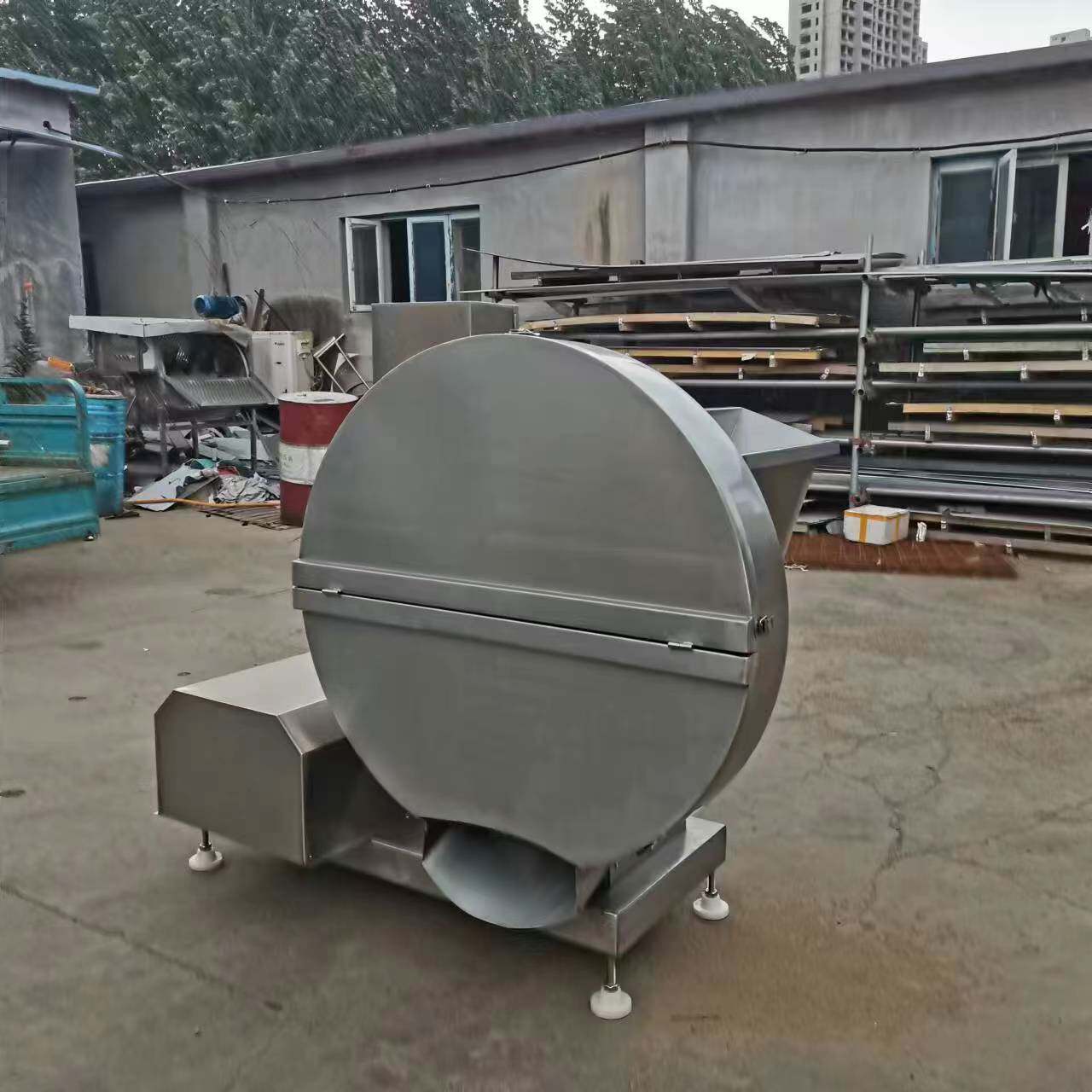 全自动冻羊肉卷刨肉机 冻肉盘刨碎肉机设备 不锈钢冻盘刨肉机