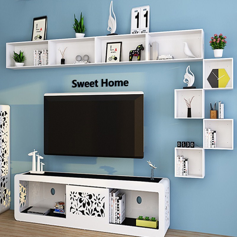 电视背景墙上壁挂置物架影视墙格子客厅墙面创意墙壁柜卧室装饰架
