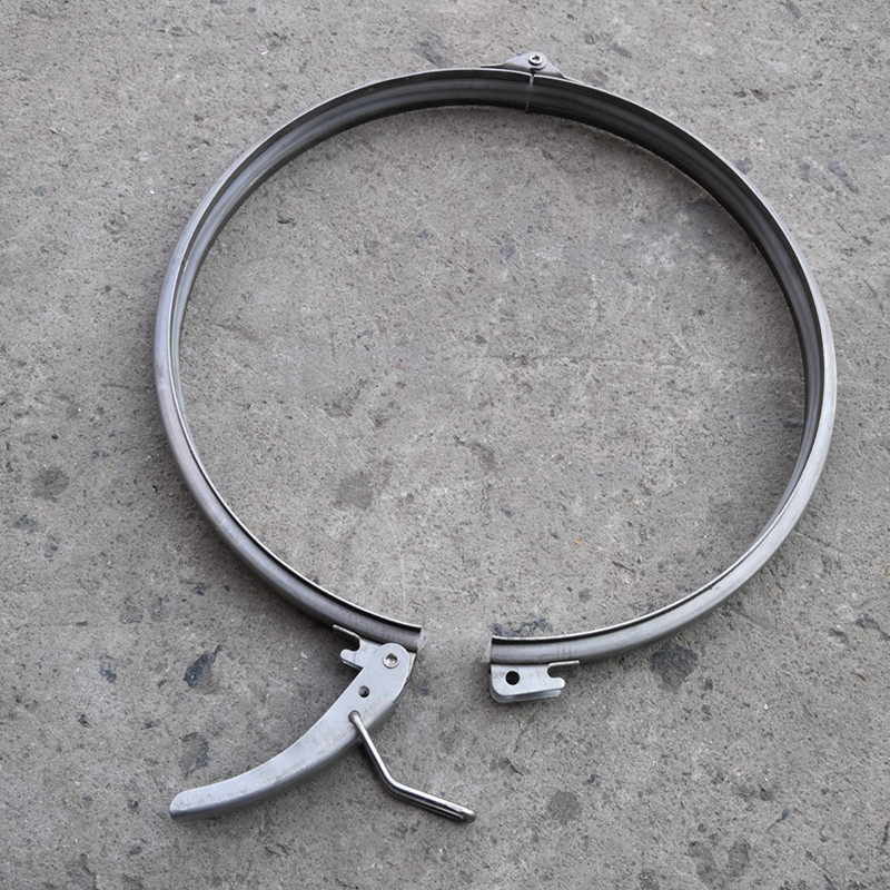 不锈钢304风管抱箍风管卡箍镀锌管夹强力抱箍 翻边管快速管卡桶箍