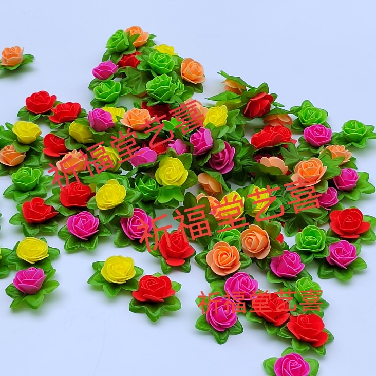 包邮装畔花泡沫花糖塔福桃装用配件工艺品纸制品装饰一包100朵