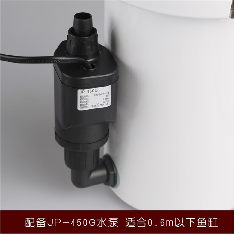 森森HW佳璐LW602 603 EW604鱼缸水族箱缸外透明前置过滤桶过滤器