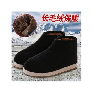 老式棉鞋鸡婆鞋老人防滑泡沫底冬季加绒棉鞋厚底天保暖手工四川