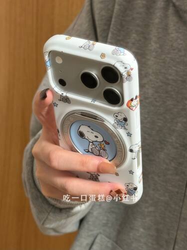 U2 白底蓝圈小白狗360旋转支架适用苹果17promax手机壳iphone1615