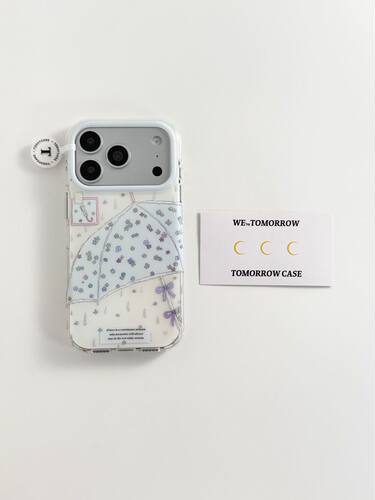 U2 ins韩系镭射花朵雨伞适用苹果17promax新款小众少女iphone16简约个性15双层手机壳防摔保护套