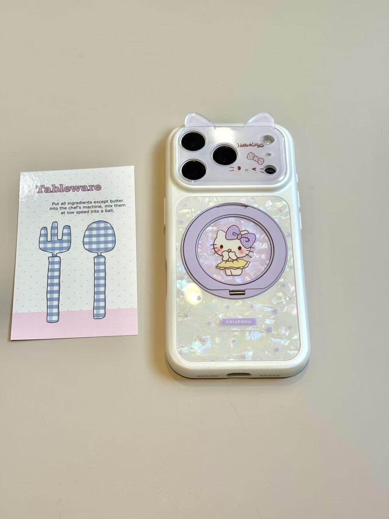 U2 萌趣立体猫耳星星蝴蝶结黄裙猫咪适用于iphone17promax新款小众苹果手机壳16简约少女15防摔保护套