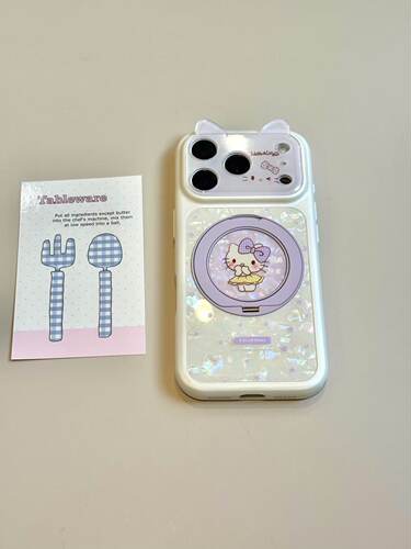 U2 萌趣立体猫耳星星蝴蝶结黄裙猫咪适用于iphone17promax新款小众苹果手机壳16简约少女15防摔保护套