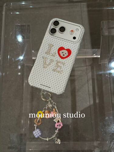 U2 ins韩系白底波点狗狗适用于苹果iPhone17promax新款小众手机壳16pro个性女款15简约防摔保护套