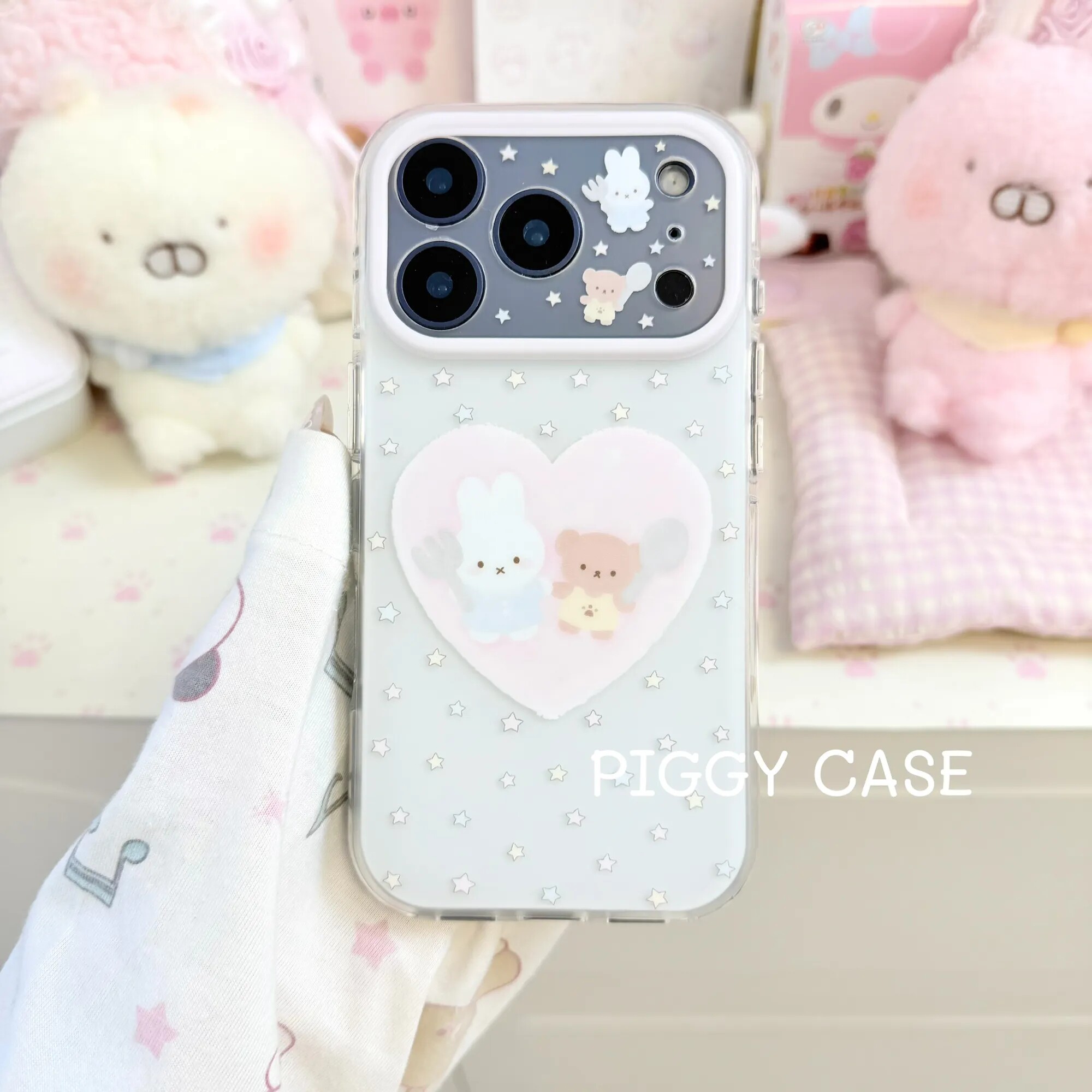 U2 星星勺子米菲兔适用iphone17promax新款小众苹果16手机壳萌小清新15可爱少女心个性创意防摔保护套