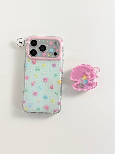 U2 薄荷绿彩色贝壳适用苹果17promax双层iphone16全包15韩系手机硬壳