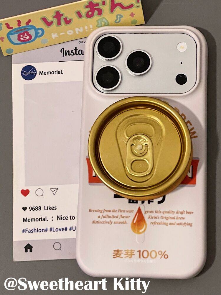 U2 磁吸菲林麒麟啤酒易拉罐适用iphone17promax新款小众苹果16手机壳简约个性创意15防摔保护套