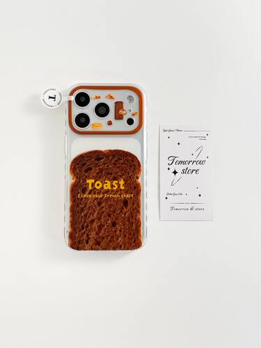 U2 ins小众巧克力吐司面包适用苹果17pro双层iphone16/15透明手机壳