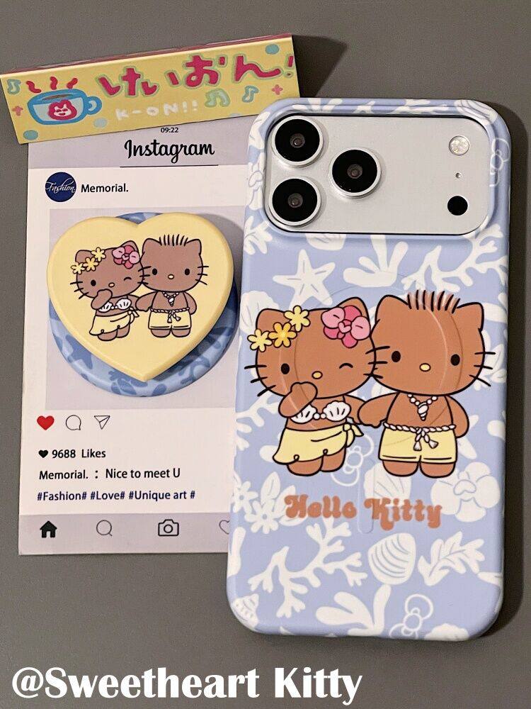 U2 磁吸菲林珊瑚贝壳黑皮kitty适用iphone17promax新款小众苹果16手机壳15女简约15防摔保护套