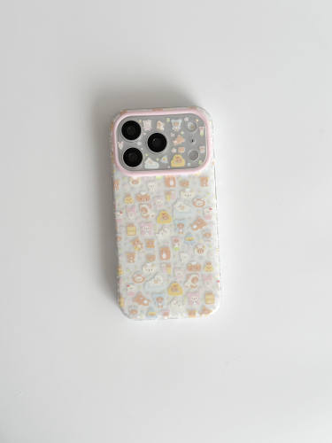 U2 软萌可爱满屏小熊苹果17新款小众手机壳iPhone16pro Max小清新个性简约15防摔保护套