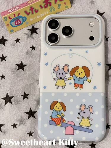 U2 ins古早小狗小老鼠好朋友适用iphone18promax苹果17手机壳16可爱