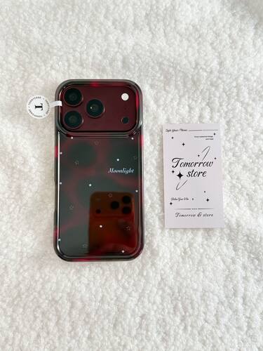 U2 ins小众酒红晕染星星适用苹果18pro透明17个性iphone16/15手机壳