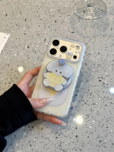 U2 简约萌系星星头顶苹果小象适用于iphone17promax新款小众苹果16卡通图案手机壳15pm防摔保护套