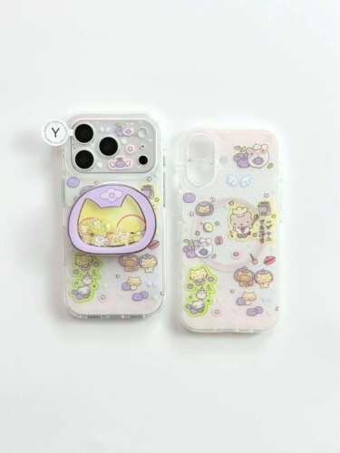 U2 磁吸•卡通古早味可爱萌物猫猫IMD双层手机壳适用iPhone17新款小众苹果16