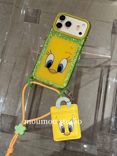 U2 可爱绿色边框崔弟小鸟适用于苹果iPhone17promax手机壳16pro女15