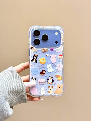 U2 卡通可爱小动物合集双层适用苹果18promax少女手机壳17iphone16