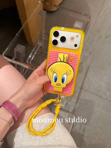 U2 可爱粉条纹崔迪手腕带适用于苹果iPhone17promax手机壳16pro女15