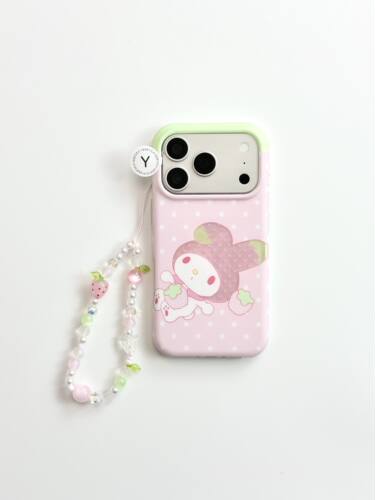 U2 可爱卡通波点草莓美乐蒂IMD双层手机壳适用iPhone17新款苹果16日韩ins15