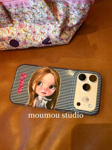 U2 ins韩系可爱条纹芭比适用于苹果iPhone17promax手机壳16pro女15