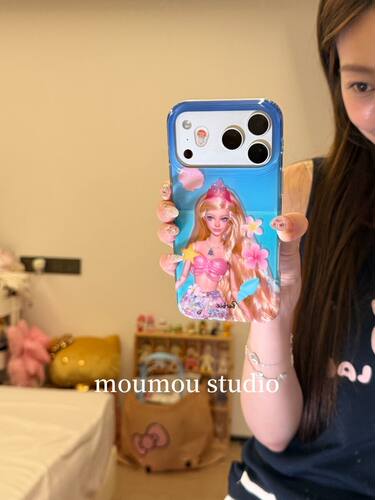 U2 辣妹风蓝色芭比公主适用于苹果iPhone17promax新款小众手机壳16pro女款15防摔保护套