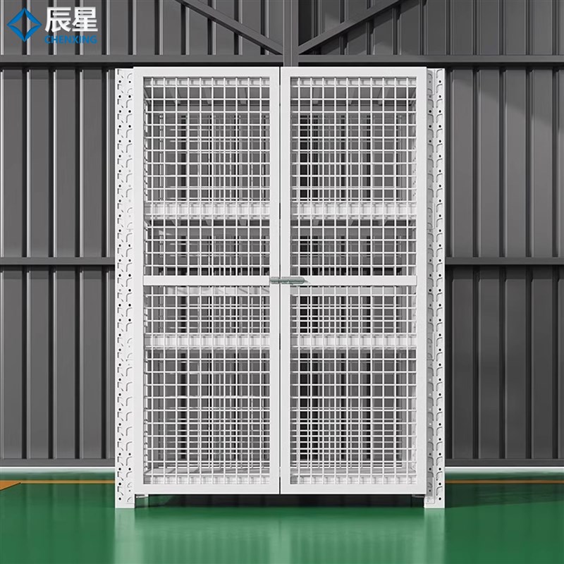 带网仓储货架带门带锁重型置物架A装备器材收纳层架多功能移动货