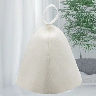 毛毡桑拿浴帽厂家简约吸水浴室干发帽温泉洗浴汗蒸毛毡吸水帽